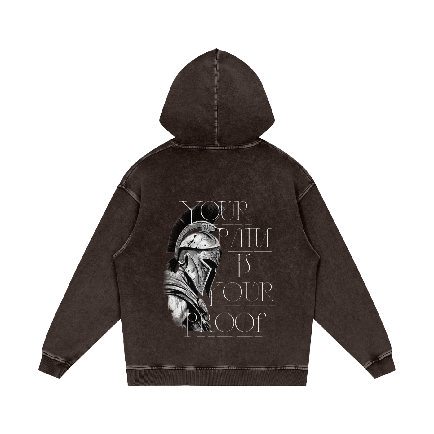 YOUR PAIN IS YOUR PROOF SNOW WASH OVERSIZED HOODIE