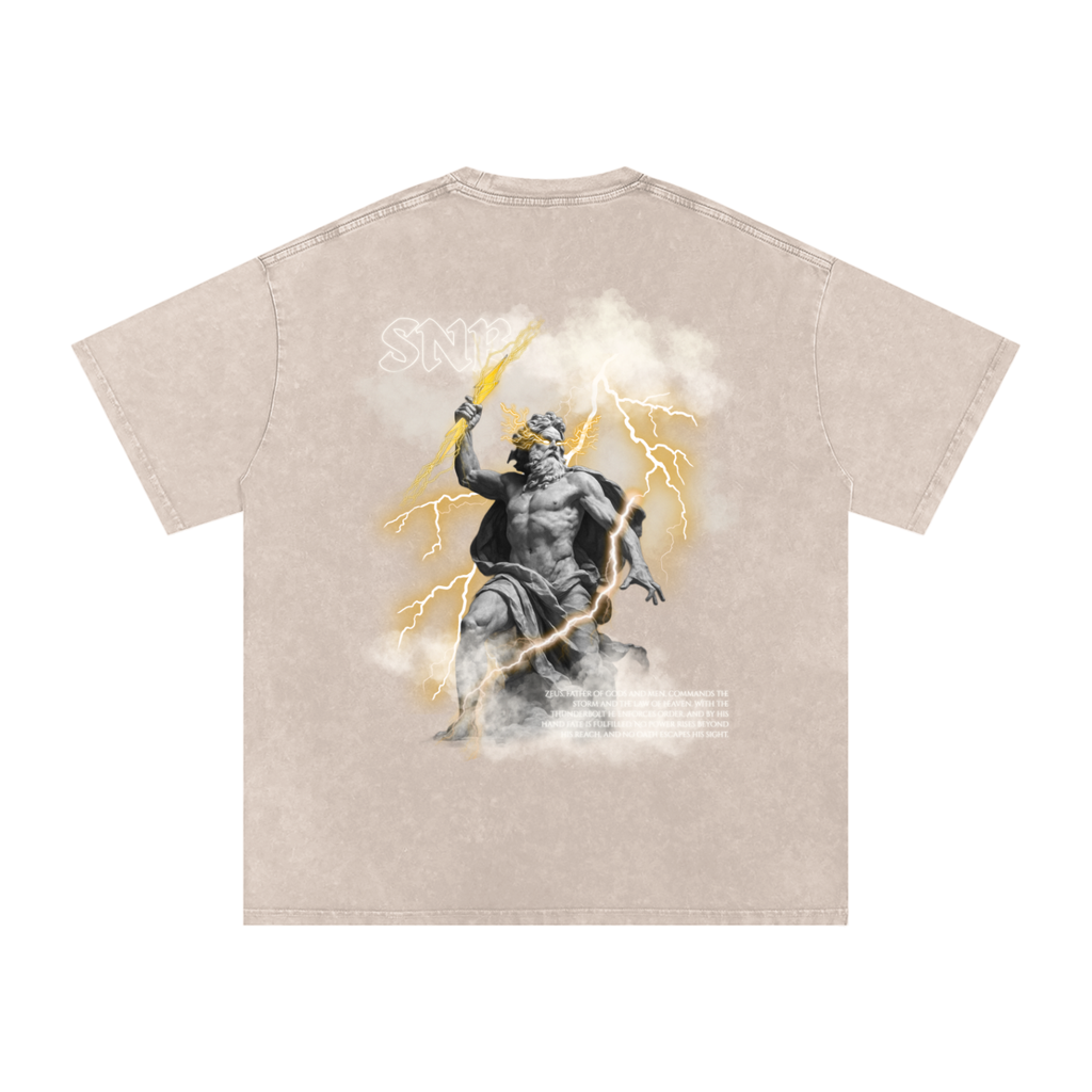 ZEUS SNOW WASH OVERSIZED T