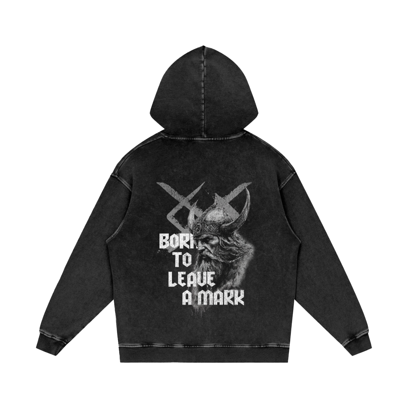 BORN TO LEAVE A MARK SNOW WASH OVERSIZED HOODIE
