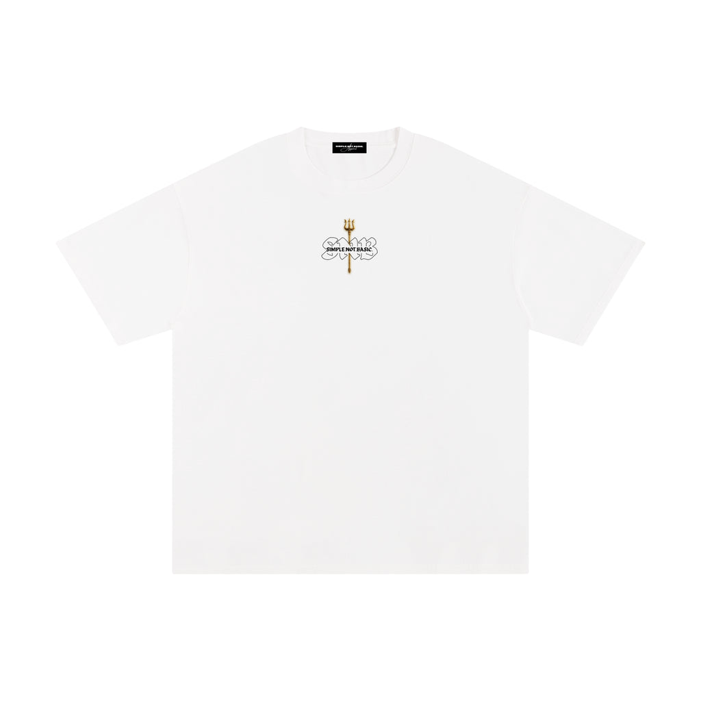 POSEIDON SOLID OVERSIZED T WHITE
