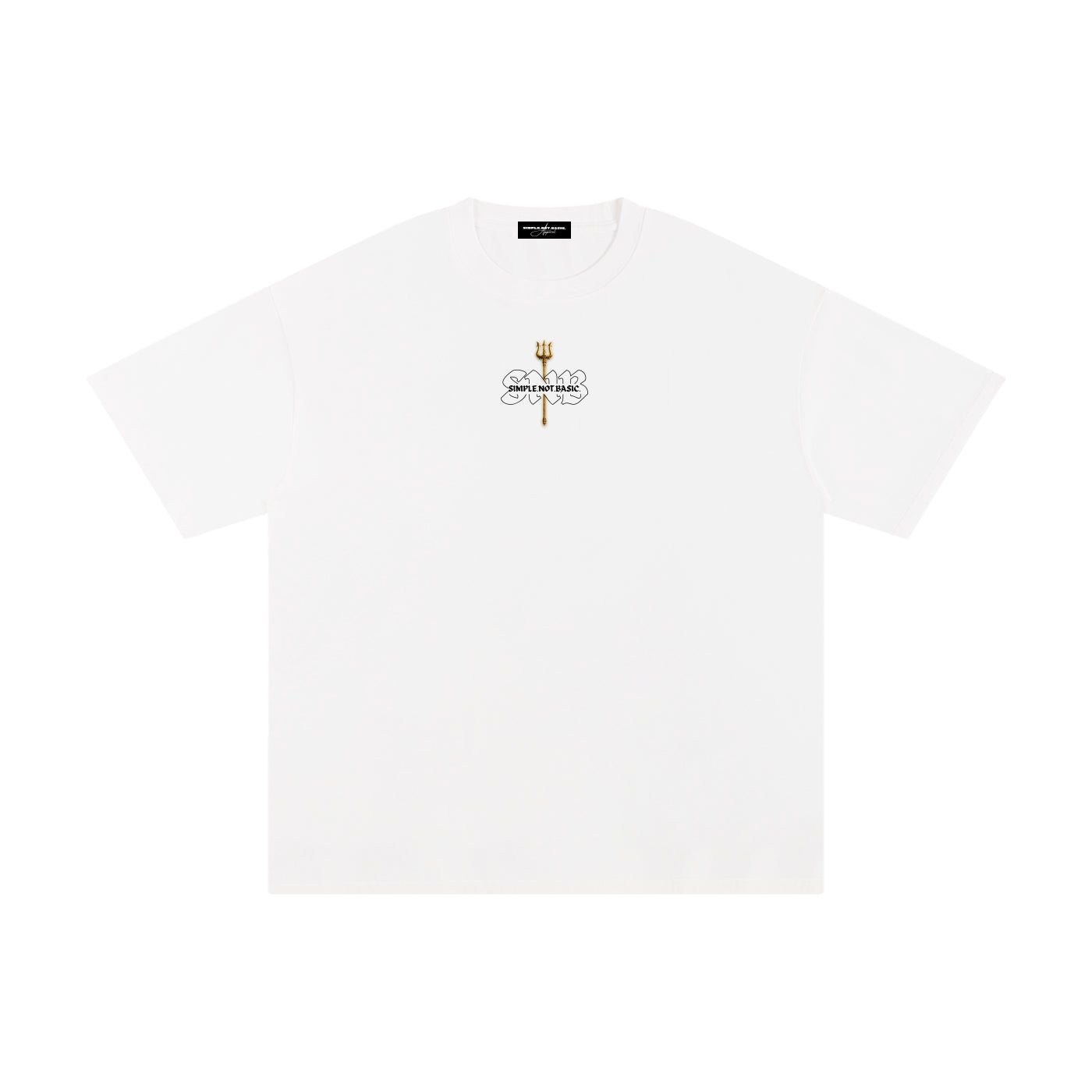 POSEIDON SOLID OVERSIZED T WHITE