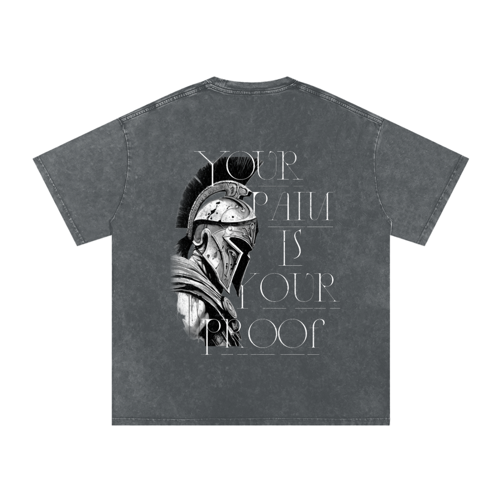 PAIN IS YOUR PROOF SNOW WASH OVERSIZED T