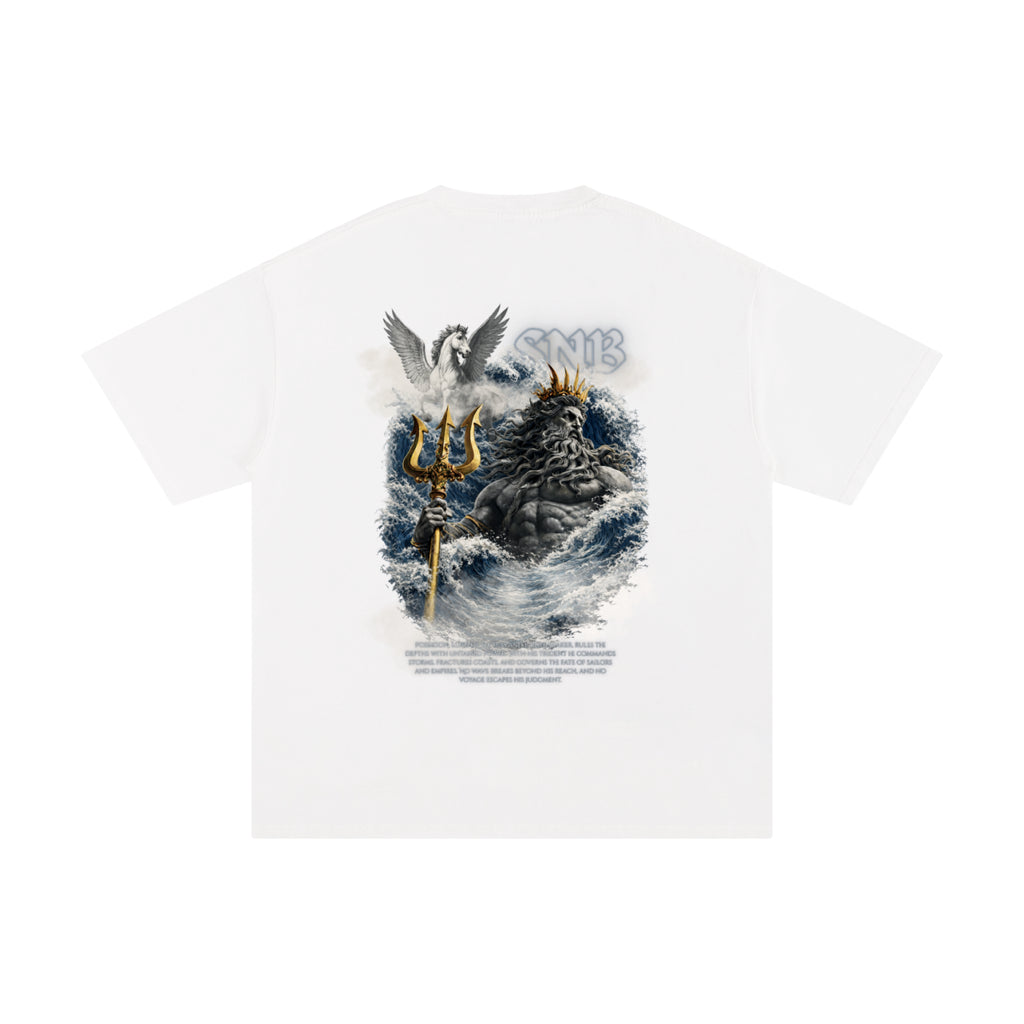 POSEIDON SOLID OVERSIZED T WHITE