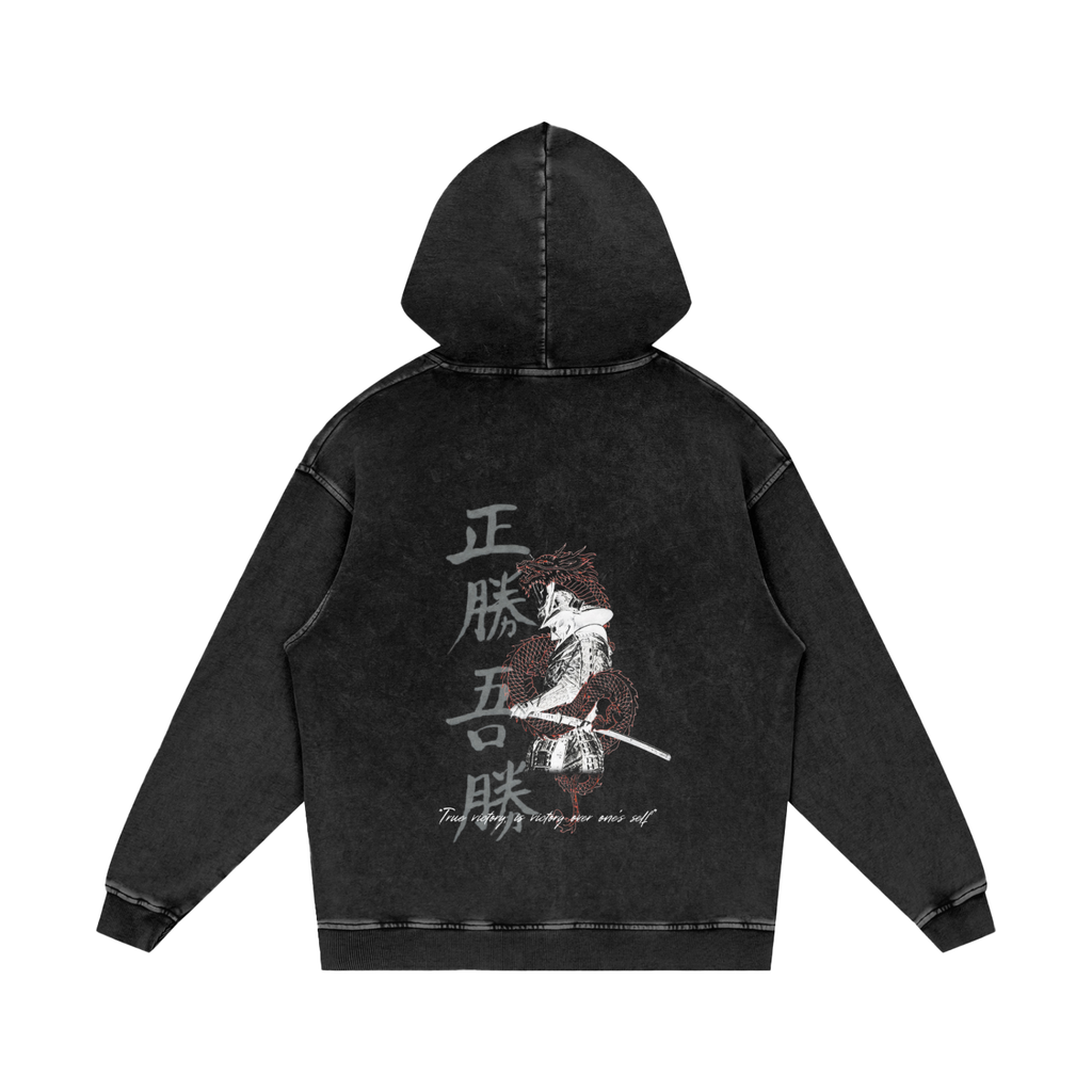 TRUE VICTORY SNOW WASH OVERSIZED HOODIE