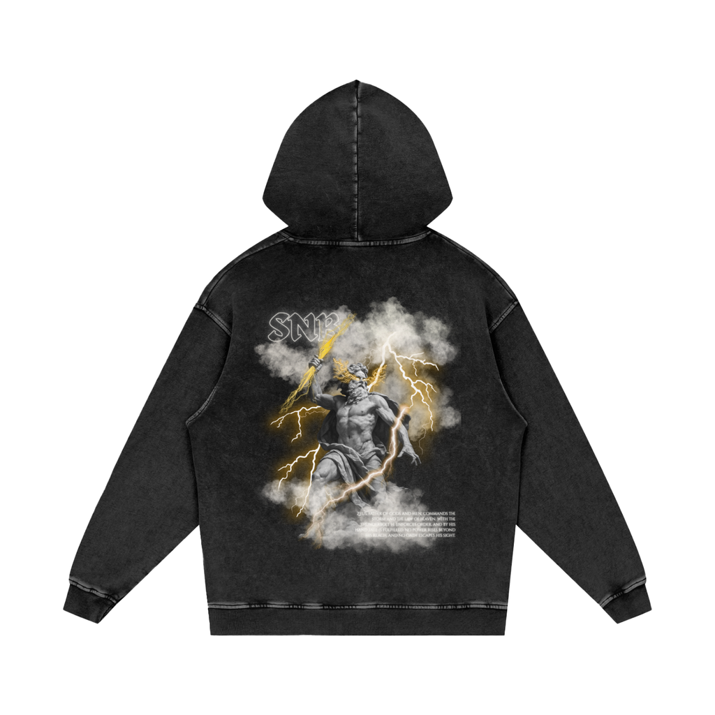 ZEUS SNOW WASH OVERSIZED HOODIE