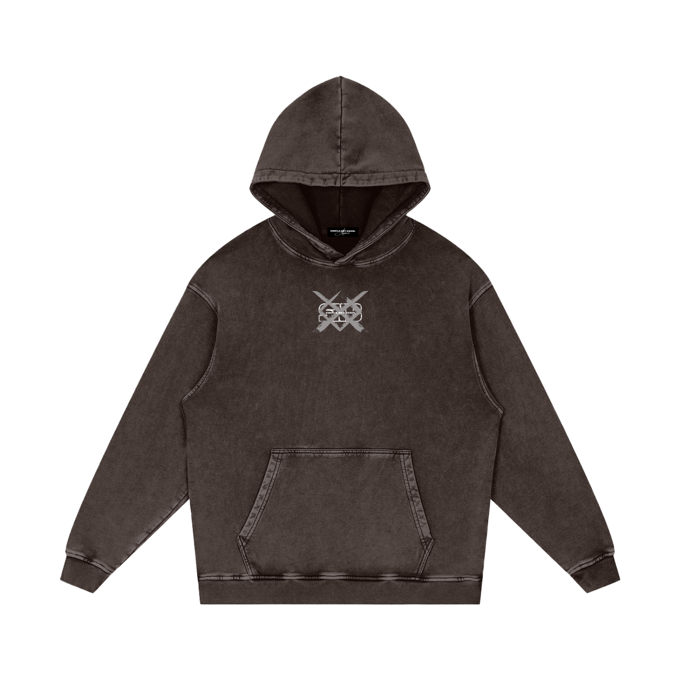 BORN TO LEAVE A MARK SNOW WASH OVERSIZED HOODIE