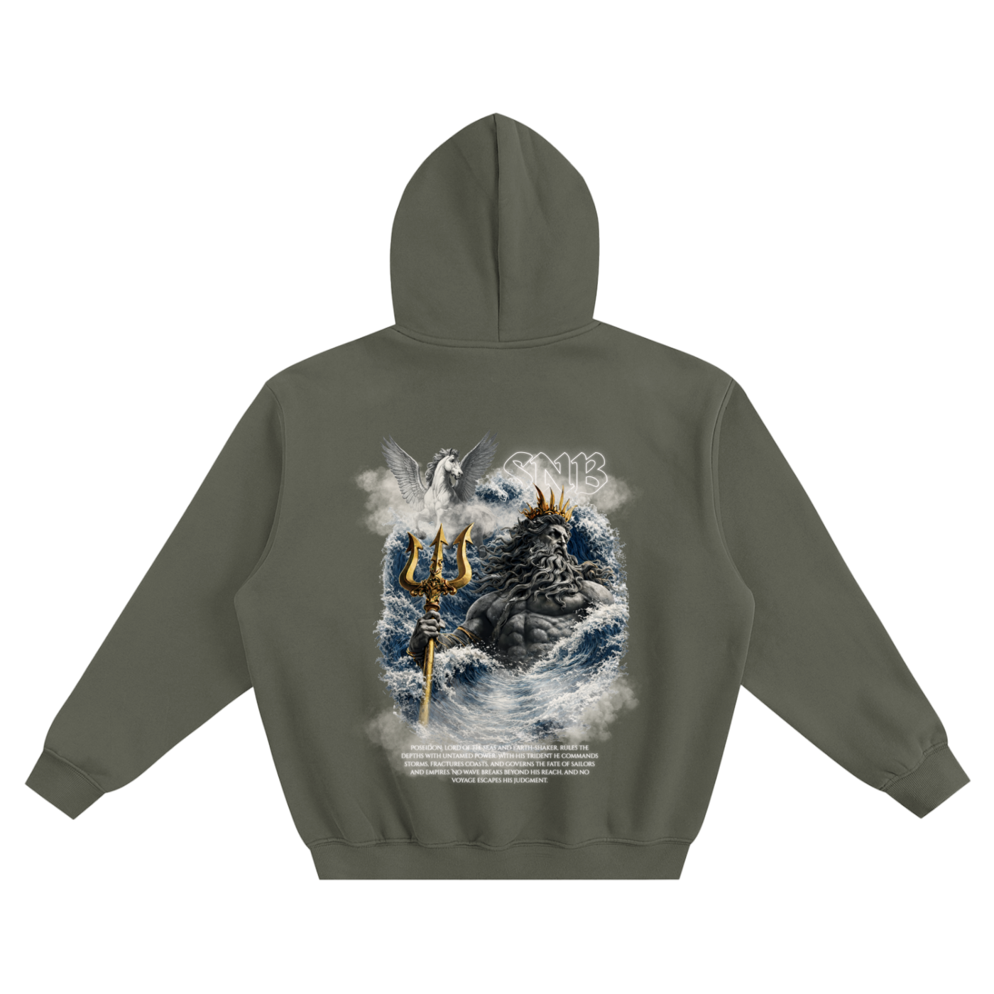 POSEIDON FLEECED BOXY HOODIE