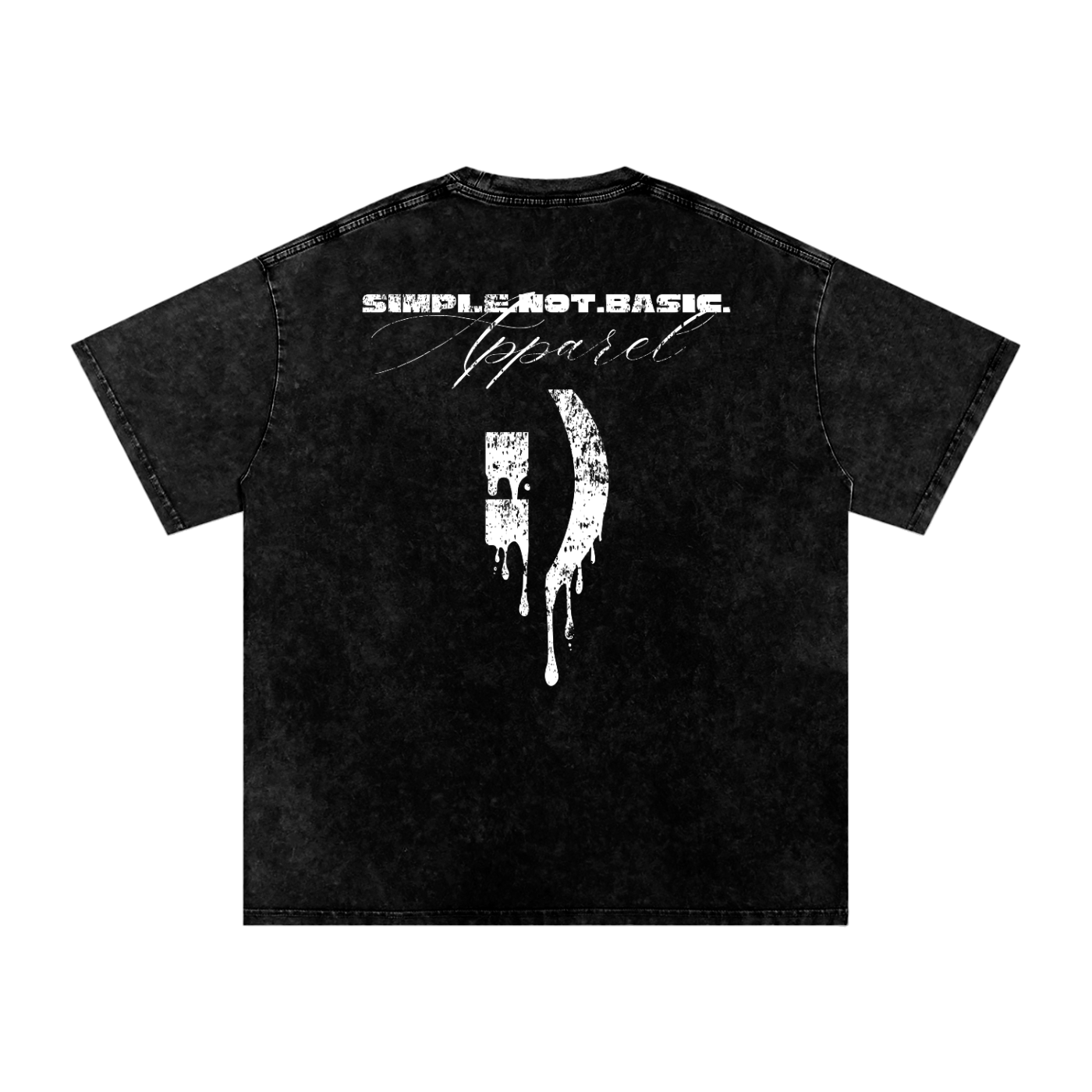 drippysmilelyface,smileyface,oversizedtshirt,acidwash,snowwash