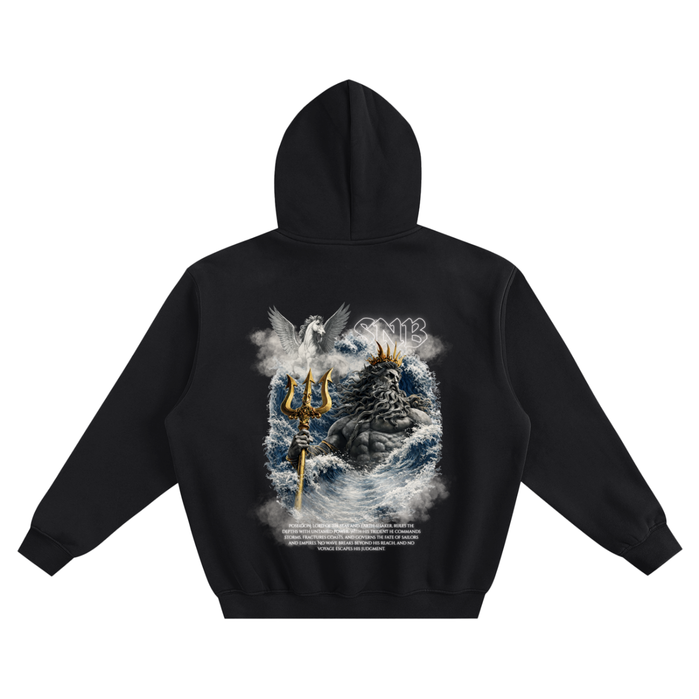 POSEIDON FLEECED BOXY HOODIE