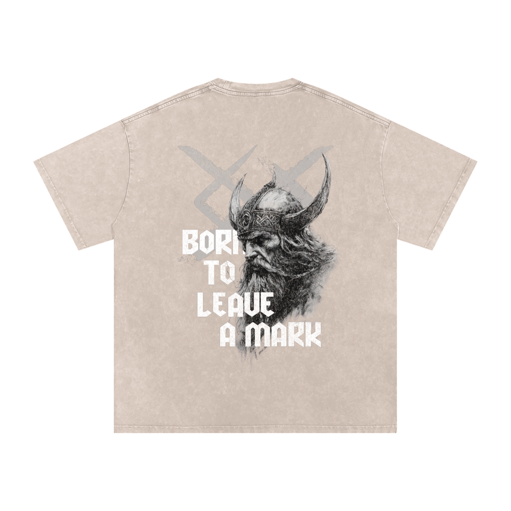 BORN TO LEAVE A MARK SNOW WASH OVERSIZED T