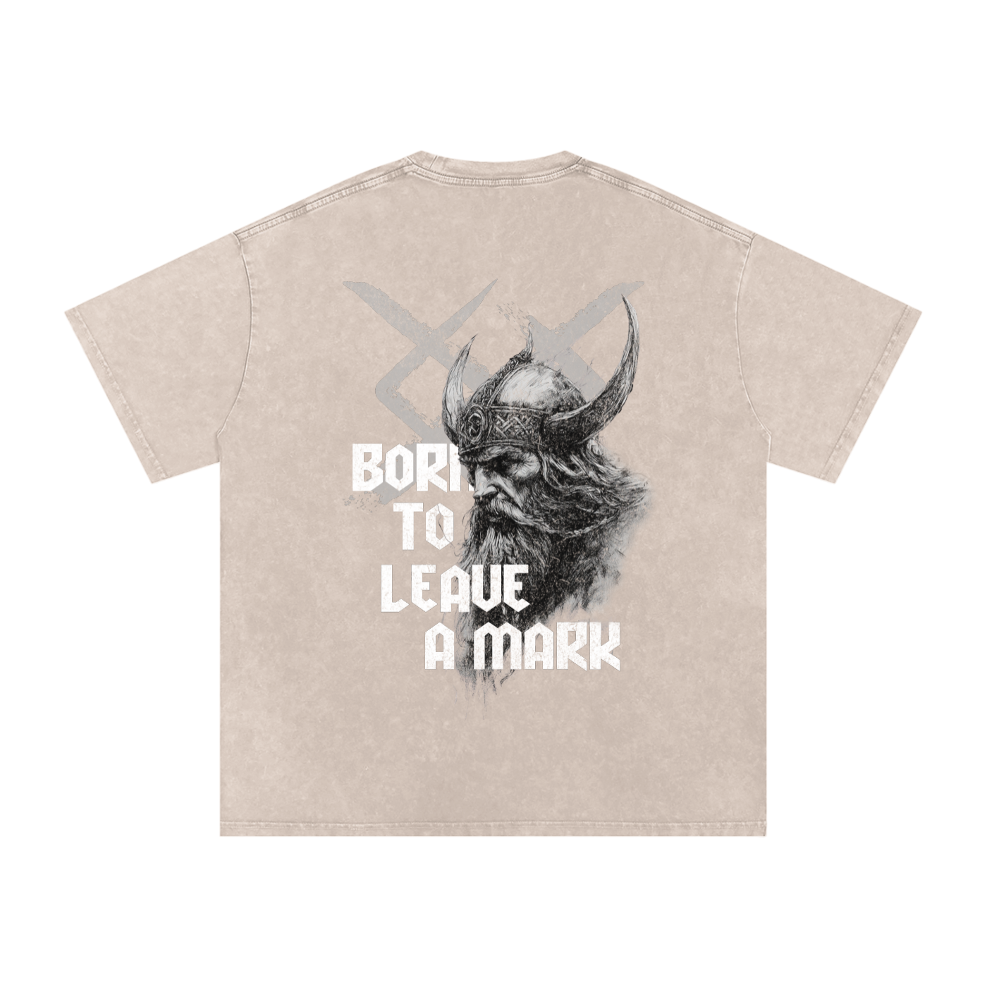 BORN TO LEAVE A MARK SNOW WASH OVERSIZED T