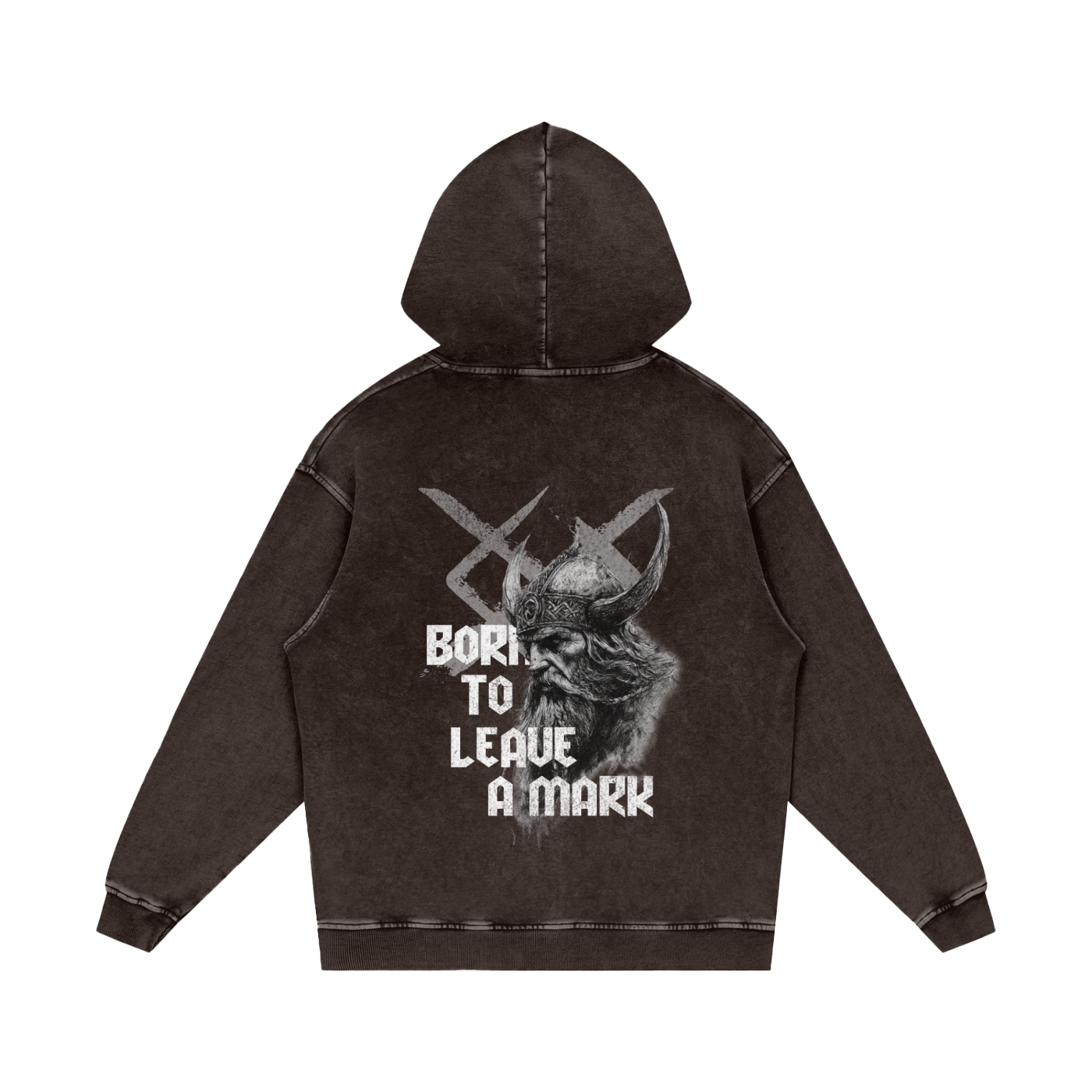 BORN TO LEAVE A MARK SNOW WASH OVERSIZED HOODIE