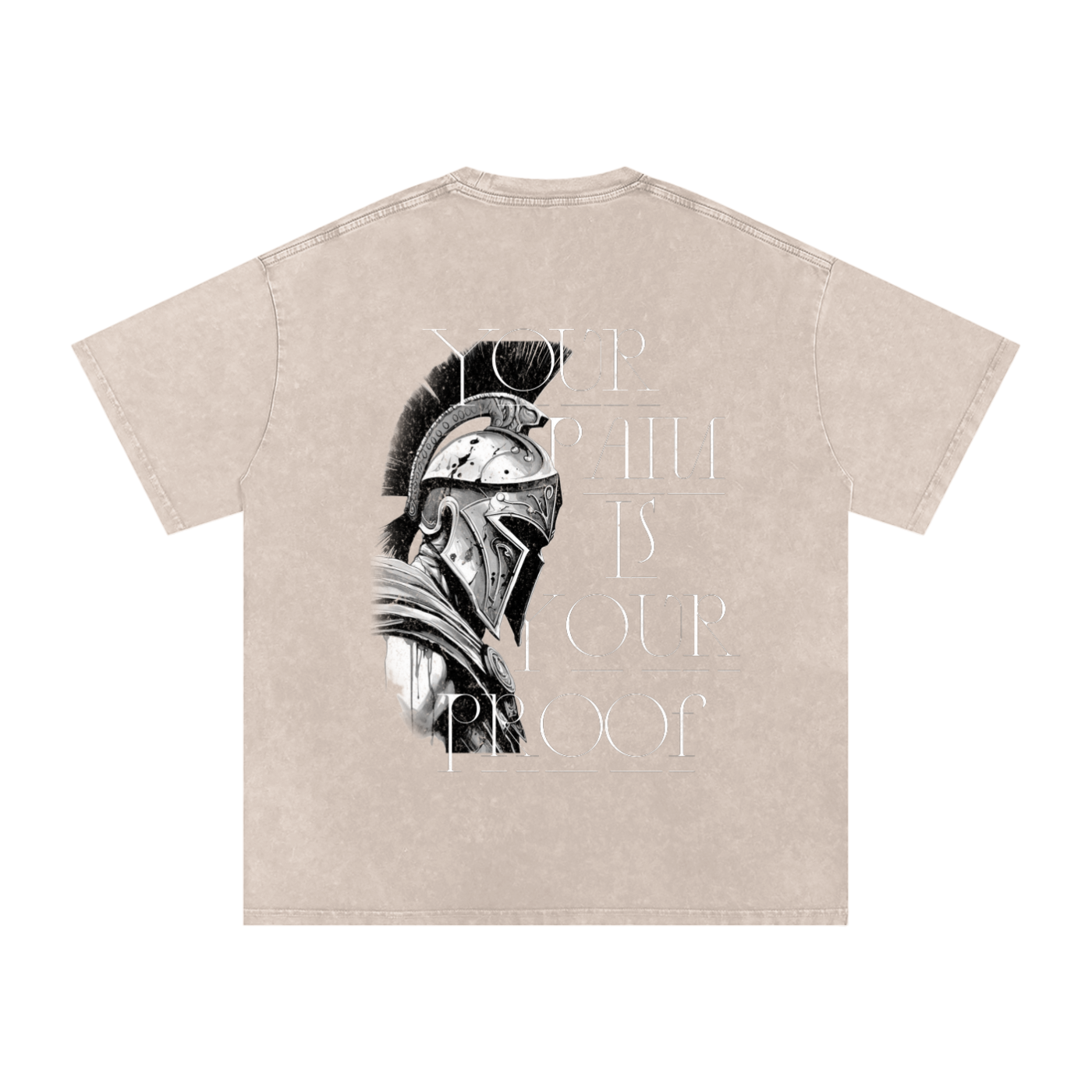 PAIN IS YOUR PROOF SNOW WASH OVERSIZED T