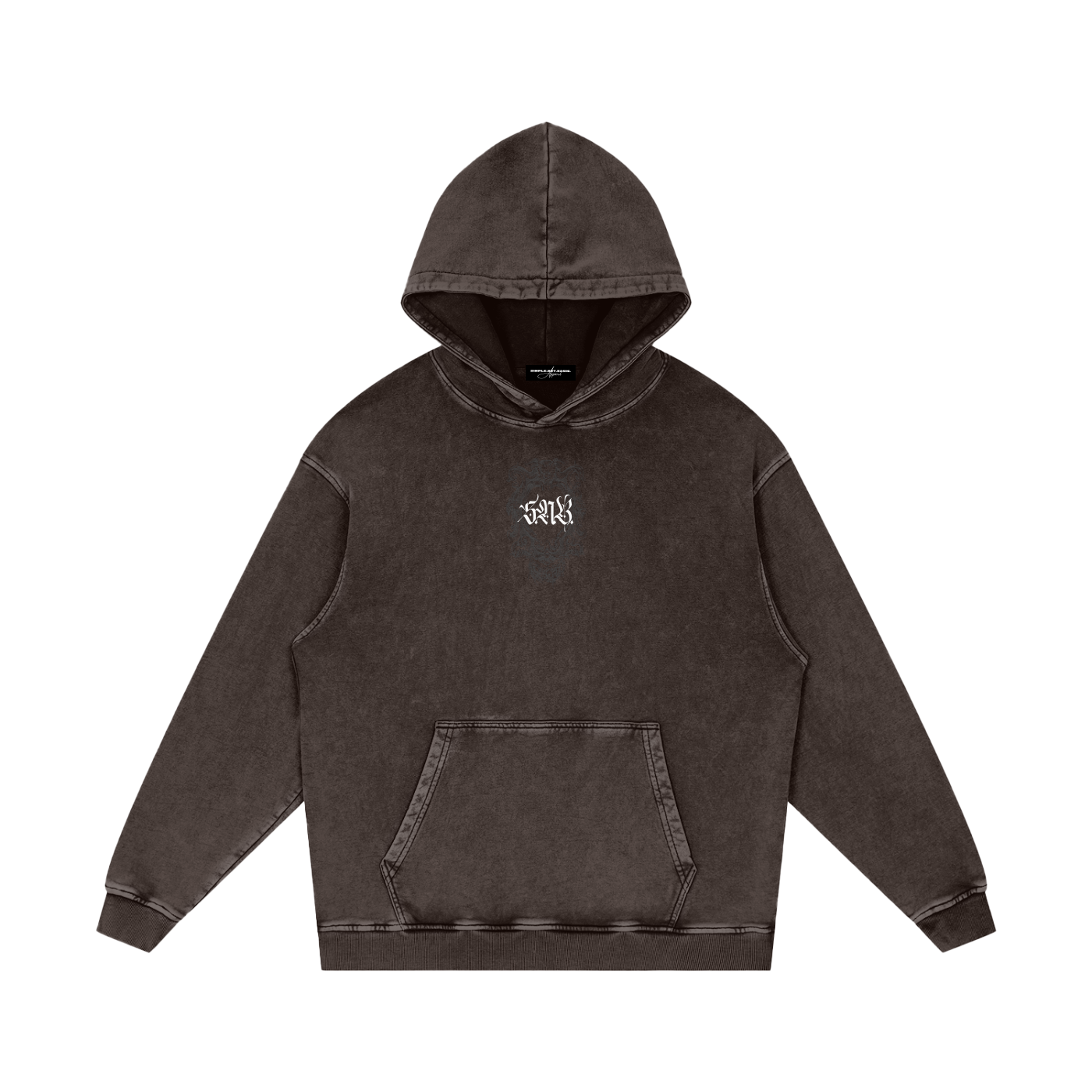 PAIN IS TEMPORARY SNOW WASH OVERSIZED HOODIE