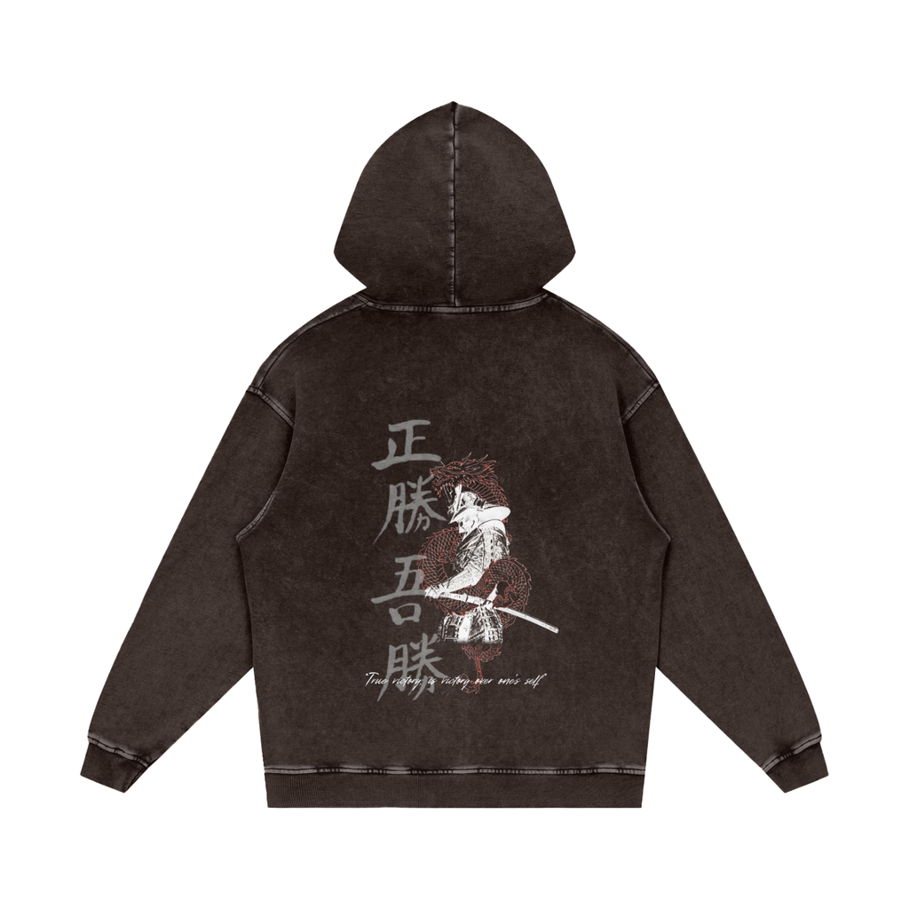 TRUE VICTORY SNOW WASH OVERSIZED HOODIE