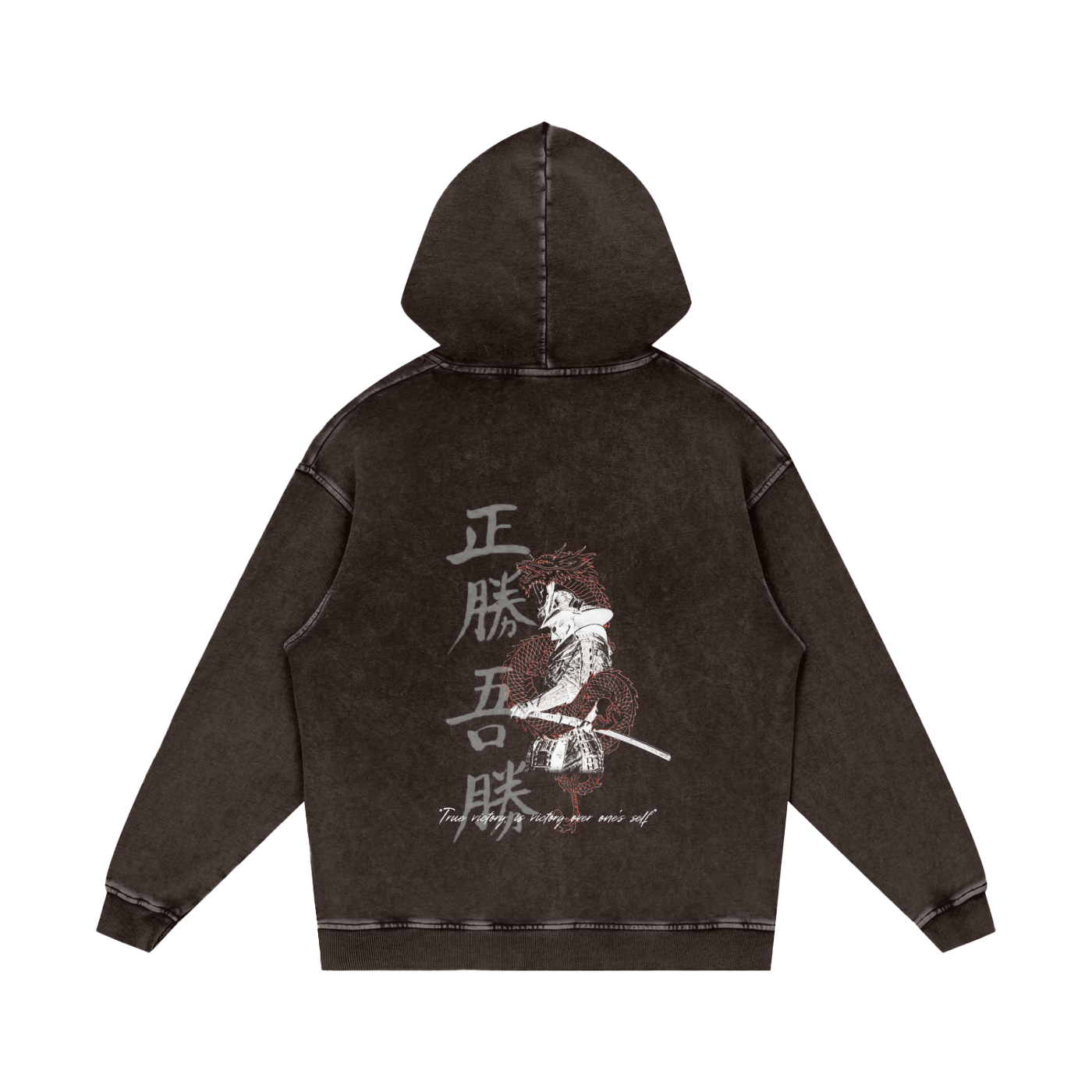 TRUE VICTORY SNOW WASH OVERSIZED HOODIE