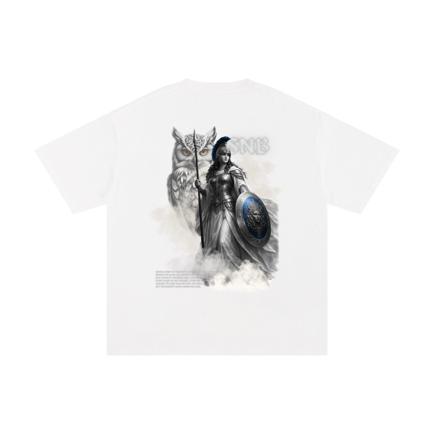 ATHENA SOLID OVERSIZED T WHITE