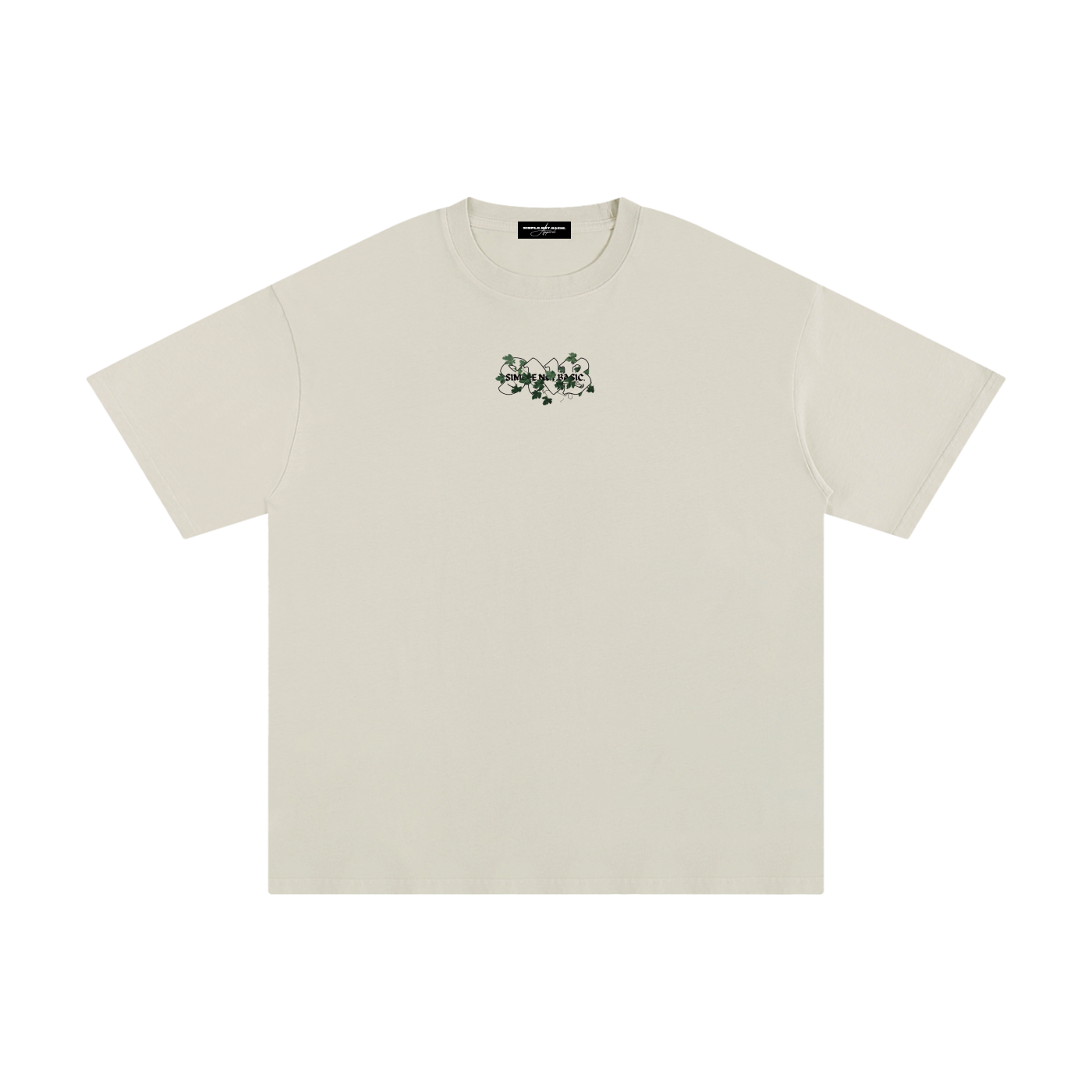 ARTEMIS SOLID OVERSIZED T WHITE & APRICOT